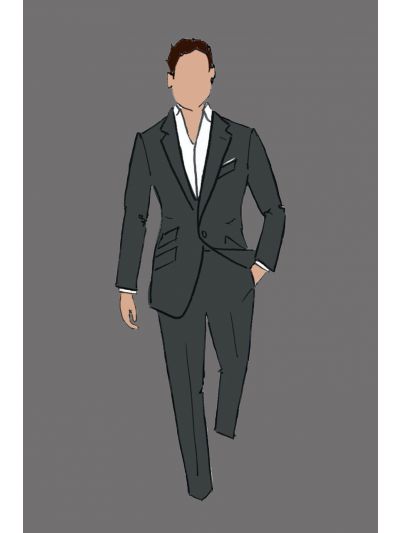 182101- Uniform Jacket Male Grey Solid (Front Office & Concierge)