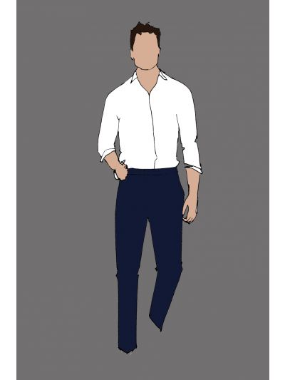 182154 - Uniform Shirt Male White Solid (Indoor F&B & Star Service & Banquet)