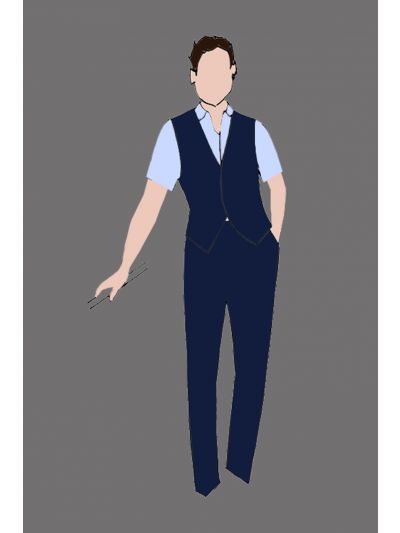Uniform Shirt Short Sleeve Male Light Blue (Guest Services)