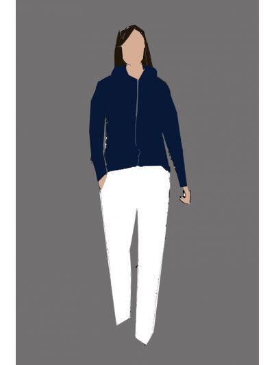 182179 - Uniform Sweater Ladies Hoodie Zip Navy (Terrace Bar)