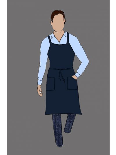 182164 - Uniform Apron Full Navy (F&B Busperson)
