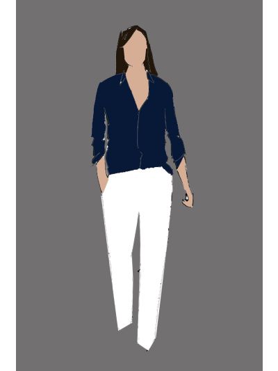 190330 - Uniform Pant Ladies Jeans White (Terrace Bar)